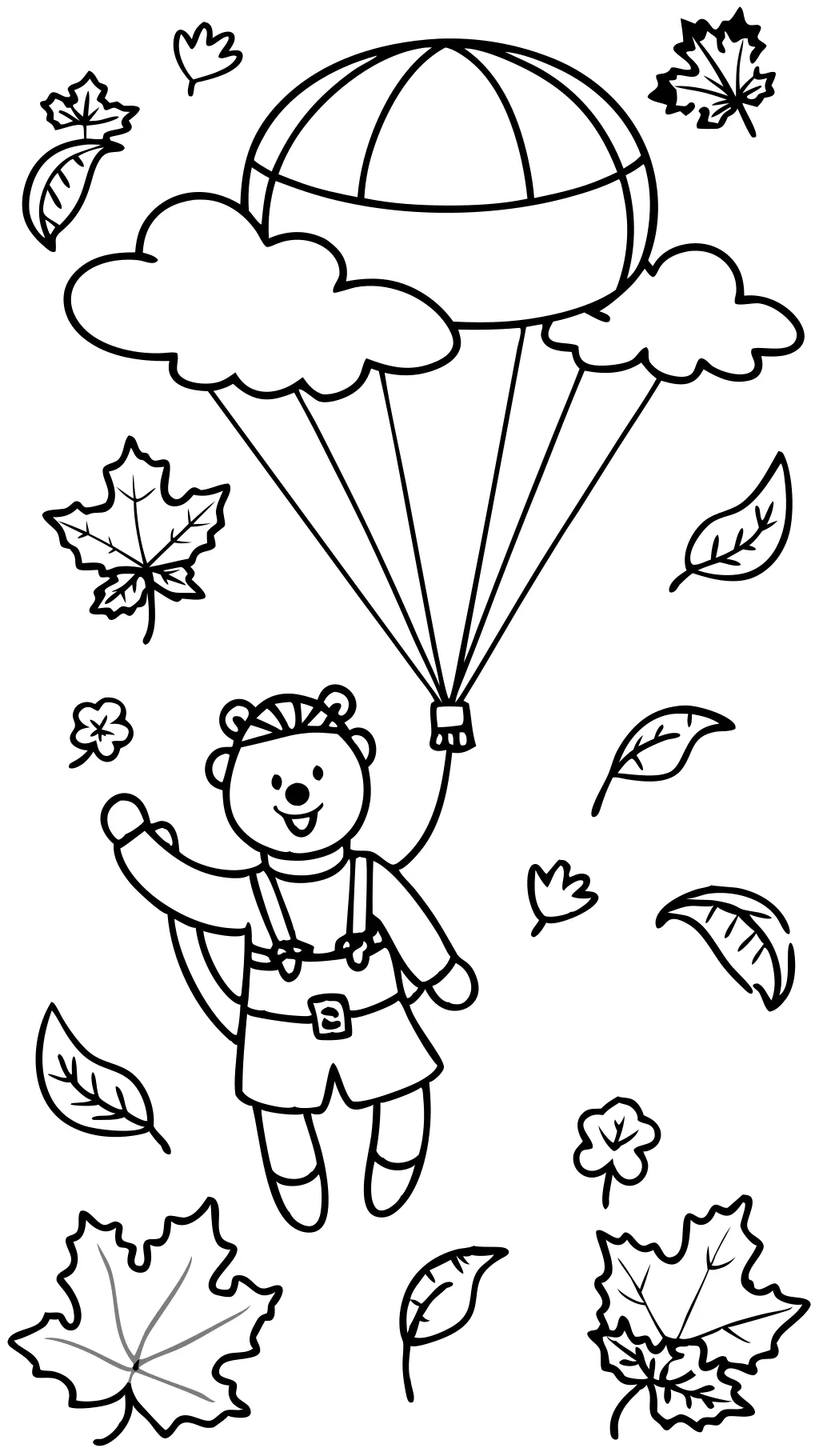 free fall coloring pages pdf for kids